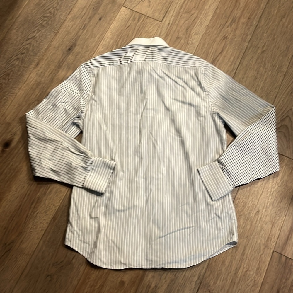 EXPRESS | 1MX striped dress button down shirt, M 15-15 1/2 - Picture 4 of 5